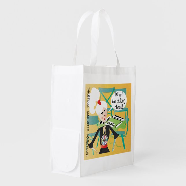 Mah Jongg Sayings Picking Ahead Grocery Bag (Front Side)