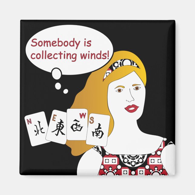 Mah Jongg Sayings Winds Magnet (Front)