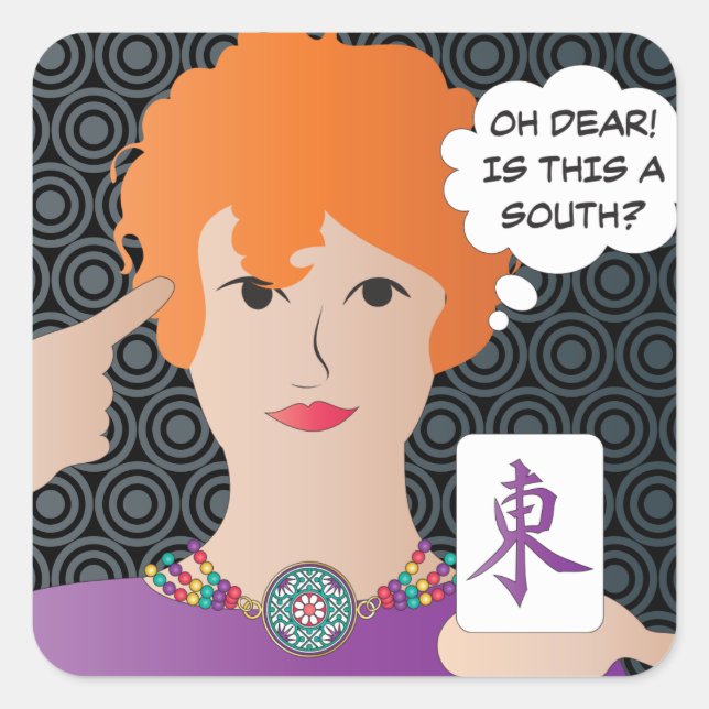 Mah Jongg Sayings Winds Stickers (Front)