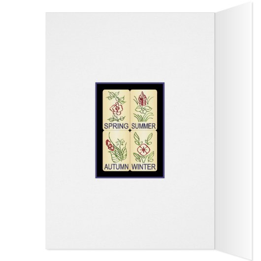 Mah Jongg Seasons 02 Customizable Card (Inside (Left))