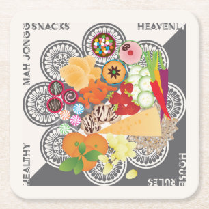 Mah Jongg Snacks Coaster