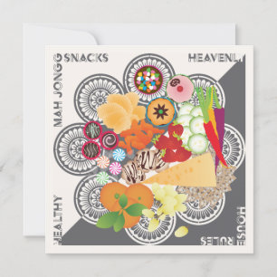 Mah Jongg Snacks Flat Card