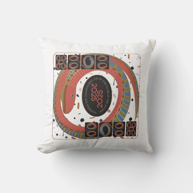 Mah Jongg Snake 2025 Pillow (Front)