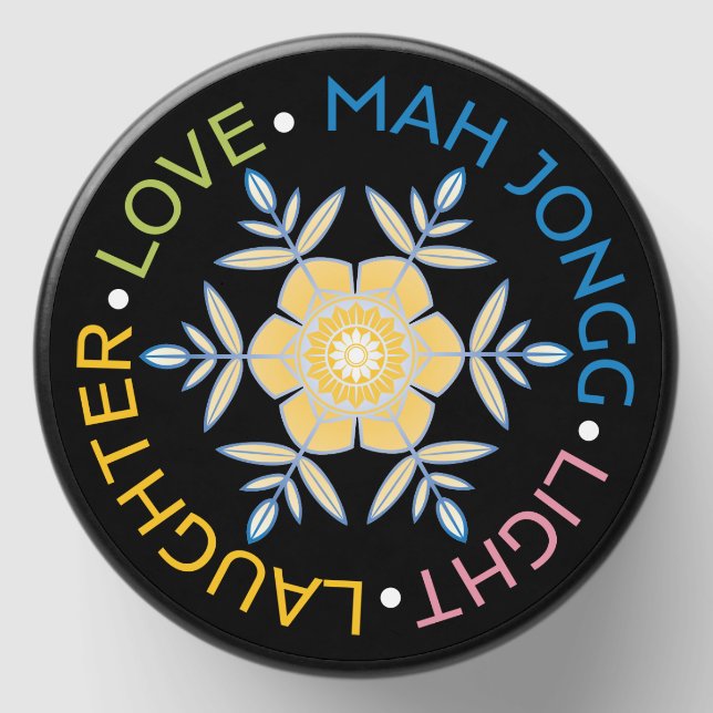 Mah Jongg Snowflake Mini Candle Favors (Front)