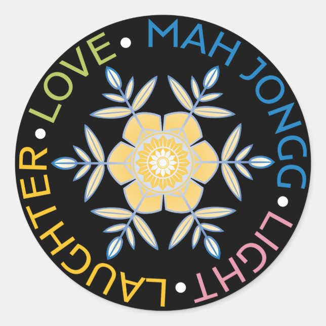 Mah Jongg Snowflakes Stickers (Front)