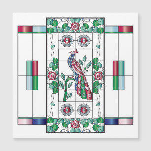 Mah Jongg Stained Glass Magnet Card