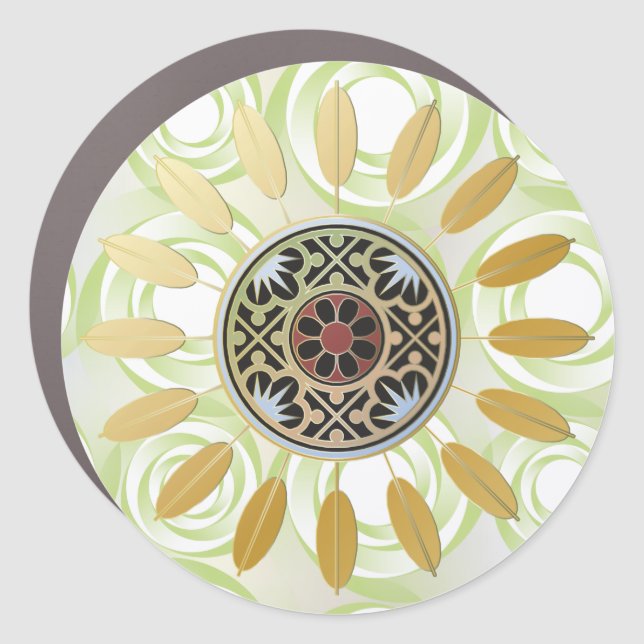 Mah Jongg Starburst Dots Magnet (Front)