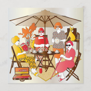 Mah Jongg Tea Party Invitation