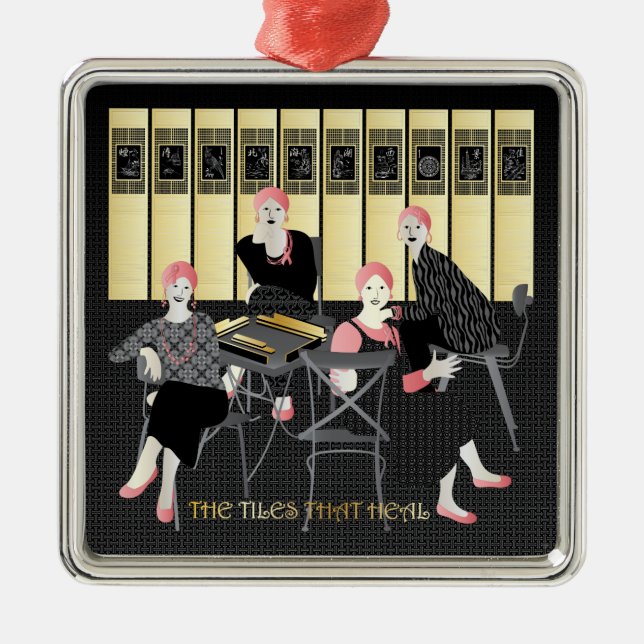 Mah Jongg The Tiles That Heal Metal Ornament (Front)