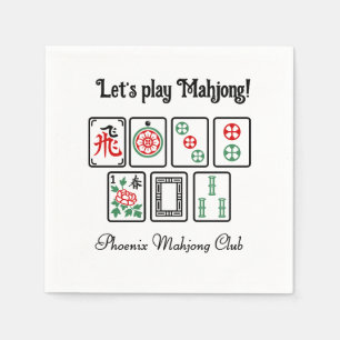 Mah jongg Tiles #1 “Let’s play Mahjong!” Napkins