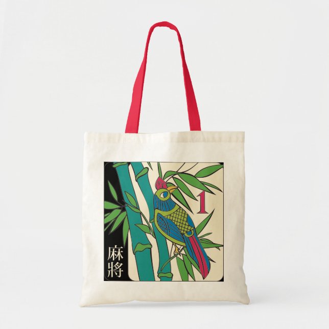 Mah Jongg Tiles Bird Tote Bag (Front)
