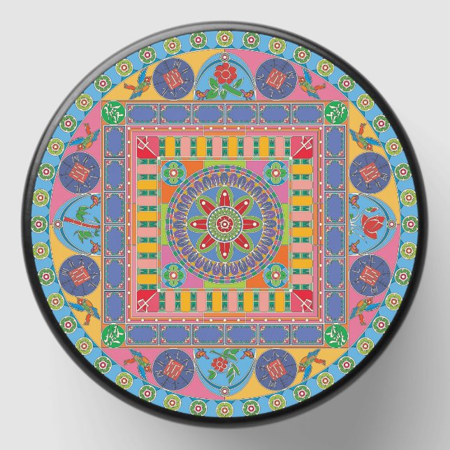 Mah Jongg Tiles Mandala Mini Candle Mini Candle Favors (Front)