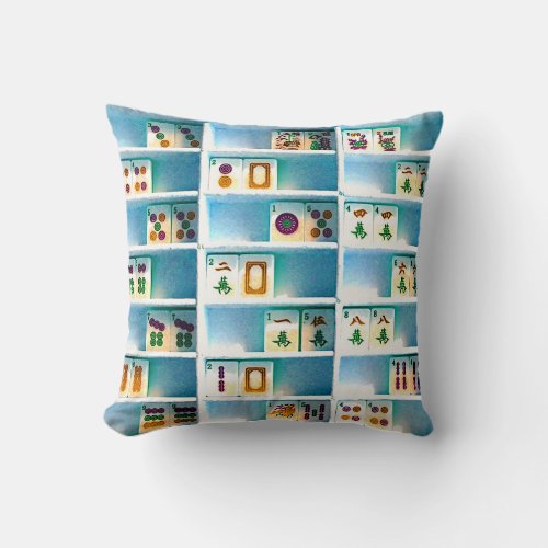 Mah Jongg Two Sided Tiles Pillow