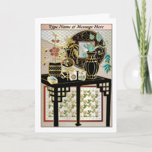 Mah Jongg Vases 01 Customizable Card