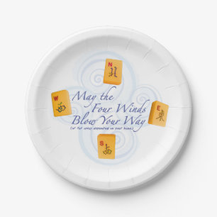 Mah Jongg Winds Paper Plates