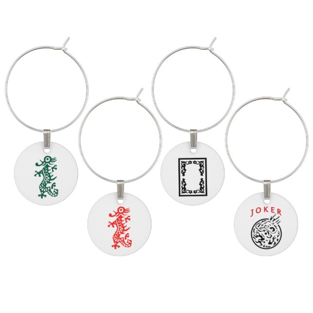 Mah Jongg Wine Charms (Staggered)