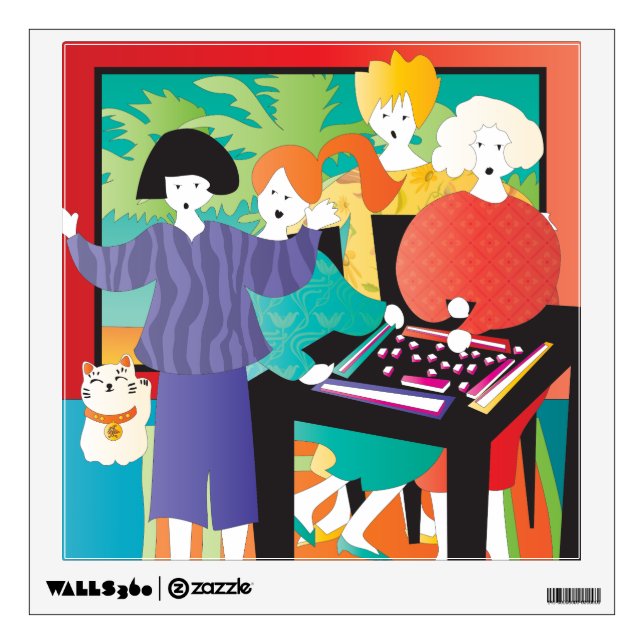 Mah Jongg Winner2 Wall Sticker (Front)