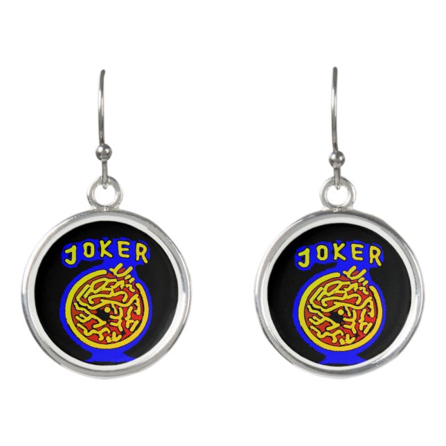 Mah Jongg Yellow Joker Earrings (Front)