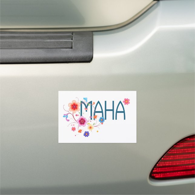 MAHA Floral  Car Magnet (In Situ)