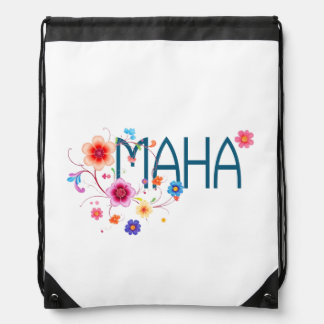 MAHA Floral  Drawstring Bag