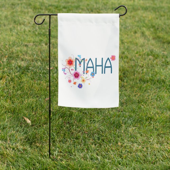 MAHA Floral  Garden Flag (In SItu)
