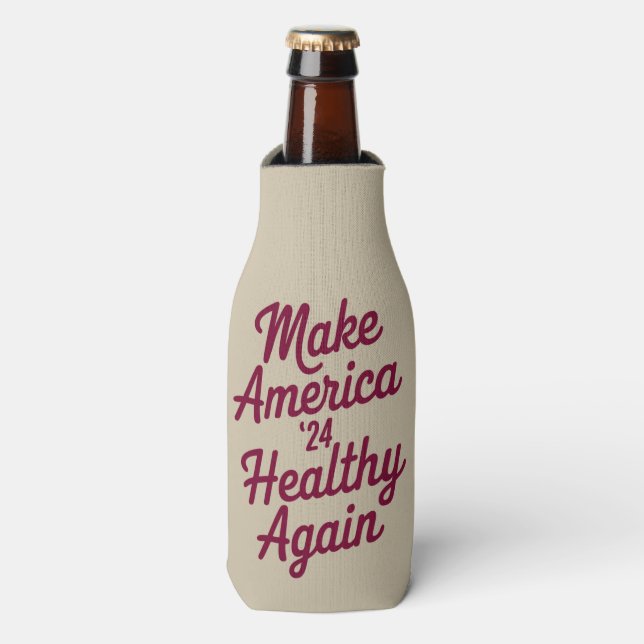 MAHA Make America Healthy Again Patriotic Bottle Cooler (Bottle Front)