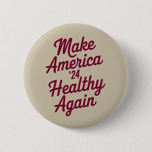 MAHA Make America Healthy Again Patriotic Button (Front)