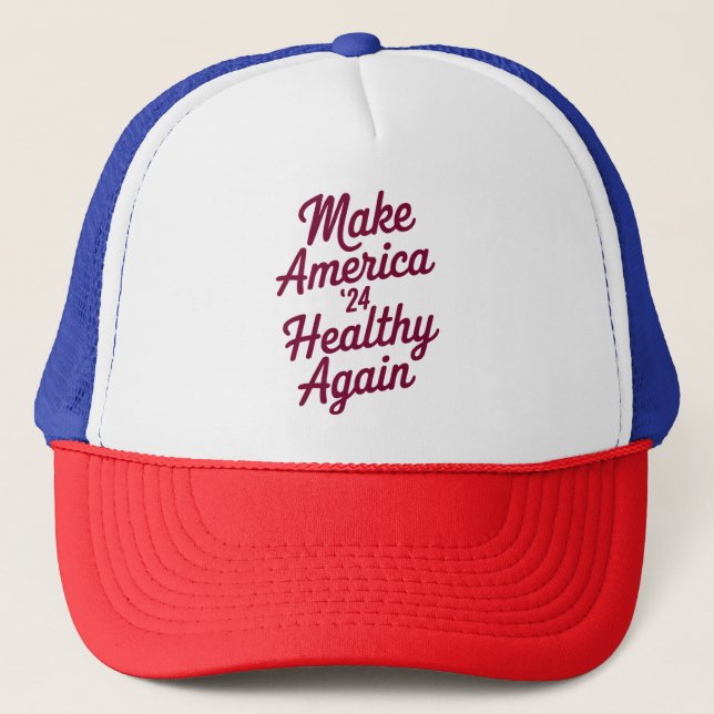 MAHA Make America Healthy Again Patriotic Trucker Hat (Front)
