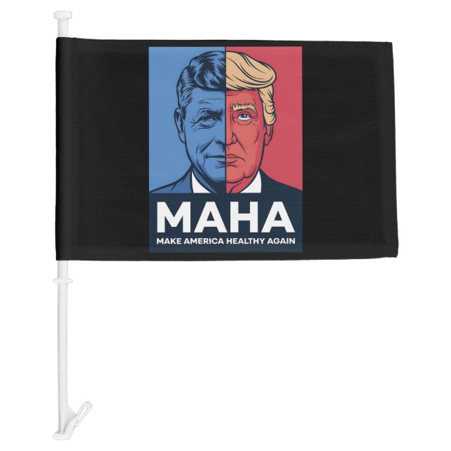 MAHA Make America Healthy Again Trump 2024 Car Flag (Front)