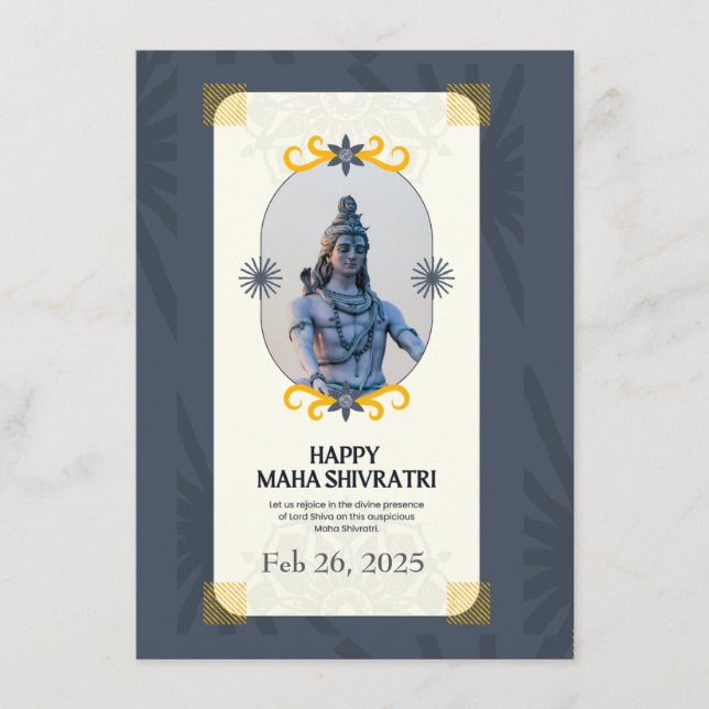 Maha Shivaratri Prayer Card 2025 (Front)