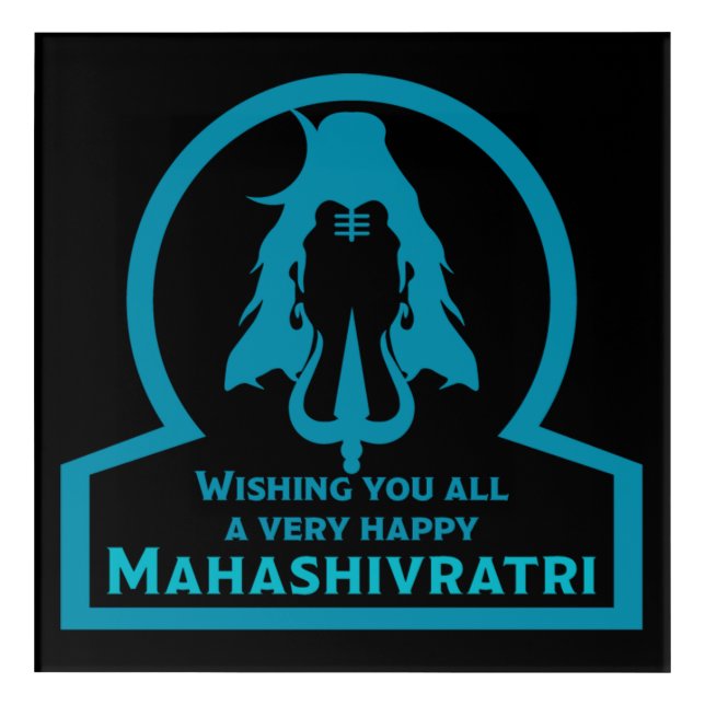 Maha Shivratri - Happy Maha Shivratri Acrylic Print (Front)