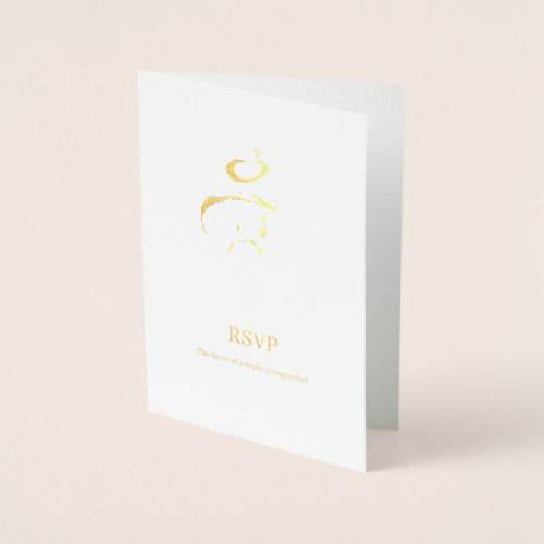 Mahabah Divine Love Arbaic Foil Wedding Invitation