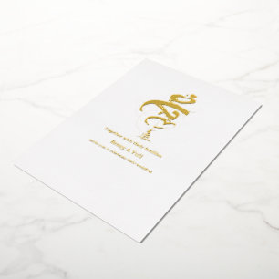 Mahabah Divine Love Arbaic Foil Wedding Invitation