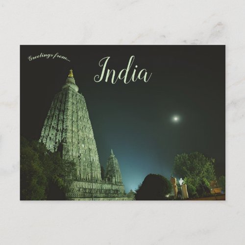 Mahabodhi Temple Bodhgaya India Postcard