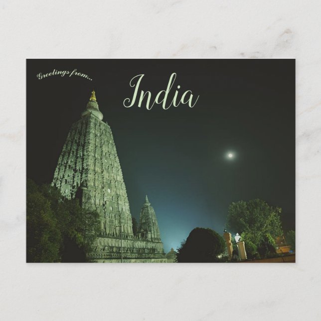 Mahabodhi Temple Bodhgaya India Postcard (Front)