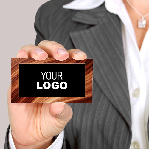 Mahaghoni Wooden Wood Style Frame Logo Template Business Card