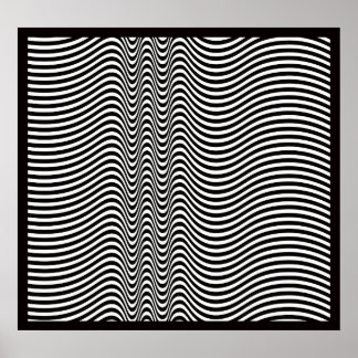 Mahagonia Op Art Poster