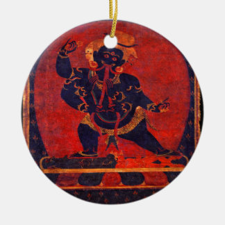 Mahakala, 12th century ceramic ornament