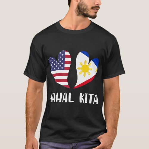 Mahal Kita Filipino American Lovers Pilipinas USA T_Shirt