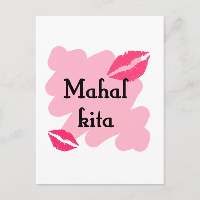 MAHAL KITA  - Tagalog I love you Postcard (Front)