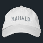 MAHALO Cap (White w/ Pink)<br><div class="desc">MAHALO Cap (White w/Pink) - Adjustable Fit</div>