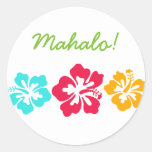 Mahalo Classic Round Sticker at Zazzle