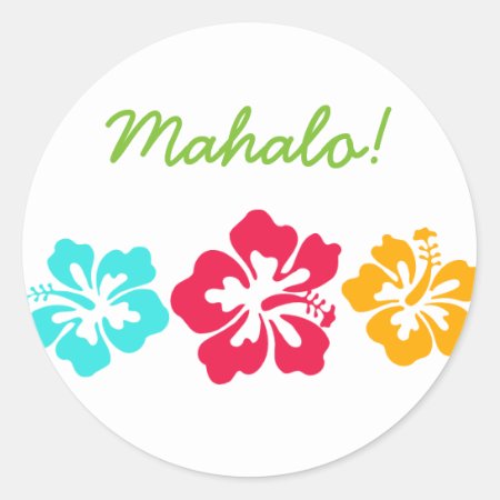 Mahalo Classic Round Sticker