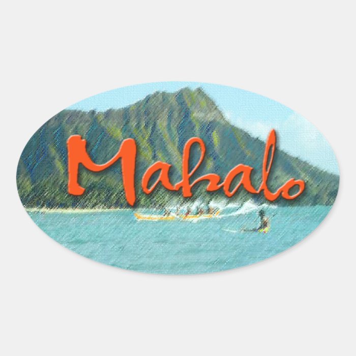 Mahalo Diamond Head Stickers
