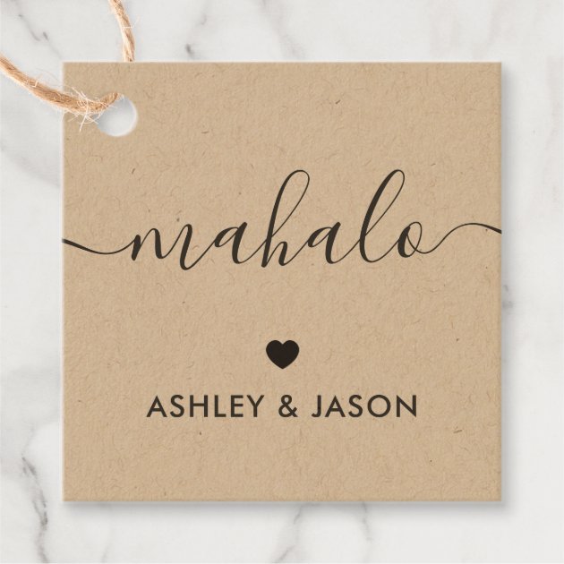Vintage Kraft/White/Ivory 2 Personalised Wedding THE PERFECT BLEND Favour Tags 