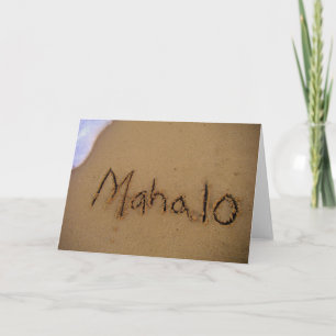 Mahalo in Color Letterpress Thank You Card