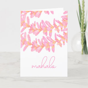 Mahalo Letterpress Thank You Card
