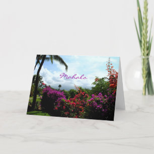 Mahalo Letterpress Thank You Card