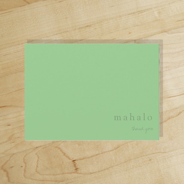 mahalo | minimal tropical light green thank you  (Creator Uploaded)