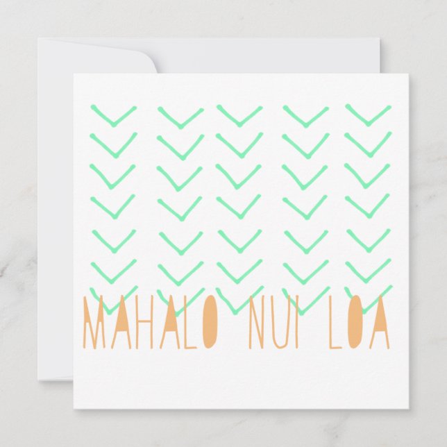 Mahalo Nui Loa Card (Front)